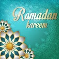 Ramadan kareem background, with golden mandala vector illustration Royalty Free Stock Photo