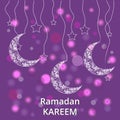 Ramadan Kareem background. Greeting card for holy month Ramadan. vector illustration