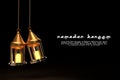 ramadan kareem background, Illustration with gold lantern