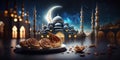 Ramadan Kareem background, Islamic religion. Generative Ai