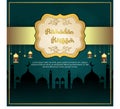 Ramadan kareem background luxury gold exclusive invitation card design template premium