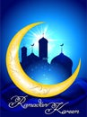 Ramadan kareem background with mosk