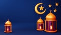 Ramadan Kareem background, 3d rendering illustration