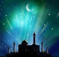 Ramadan Kareem background with mosque Royalty Free Stock Photo