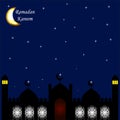 Ramadan kareem background with mosque.