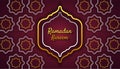 Ramadan Kareem background with ornament islamic in golden and silver color, for banner, greeting card Royalty Free Stock Photo