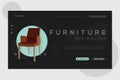 Furniture Grain Texture banner of landing page Royalty Free Stock Photo