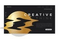 Gold Grain Texture banner of landing page Royalty Free Stock Photo