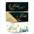 Ramadan kareem banner template design set collections Royalty Free Stock Photo