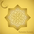 Ramadan Kareem calligraphy in octagonal arabic ornament background Royalty Free Stock Photo