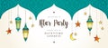 Ramadan Kareem card, Invitation to Iftar party celebration Royalty Free Stock Photo