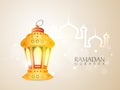 Ramadan Kareem celebration with arabic lantern. Royalty Free Stock Photo