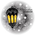 Ramadan Kareem celebration with Arabic lantern. Royalty Free Stock Photo