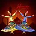 Ramadan Kareem celebration with dervish.