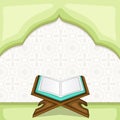 Ramadan Kareem celebration with Islamic holy book Quran Shareef. Royalty Free Stock Photo