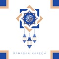 Ramadan kareem. Ramadan concept Islamic greeting card template for wallpaper design. Posters, media banners