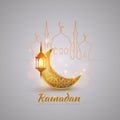 Ramadan Kareem cover, template design element, mubarak background.