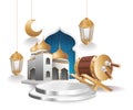 Ramadan and Eid al-Fitr concept illustration