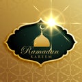 Ramadan kareem festival greeting design in premium style Royalty Free Stock Photo