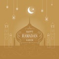 Ramadan kareem greeting background Royalty Free Stock Photo