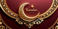 holy Ramadan luxurious background , half moon and Islamic ornate element background