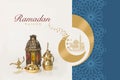 Ramadan Kareem greeting card congratulation Royalty Free Stock Photo