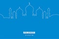 Ramadan Kareem greeting card. Eid Mubarak paper art banner illustration design Royalty Free Stock Photo