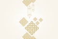 Ramadan kareem greeting card template. Ramadan lamp or lanterns and muslim pattern element.