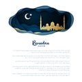 Ramadan Kareem greeting cards. Holy month of muslim.