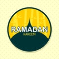 Ramadan Kareem Greeting Template - Vector