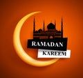 Ramadan kareem greeting vector design for muslims fasting