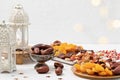 Ramadan Kareem and iftar muslim food, holiday concept