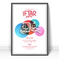 Ramadan Kareem Iftar Party celebration invitation card with Arab