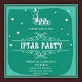 Ramadan Kareem Iftar Party celebration invitation card. Royalty Free Stock Photo