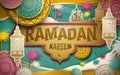 Ramadan Kareem illustration Royalty Free Stock Photo