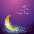 Ramadan kareem islamic design background with calligraphy, beautiful greeting card