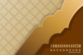 Brown background and islamic geometric pattern Royalty Free Stock Photo