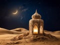 Ramadan Kareem Lantern sand sculpture