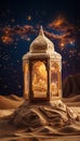 Ramadan Kareem Lantern sand sculpture