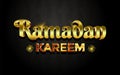 Ramadan kareem luxury gold 3d style effect