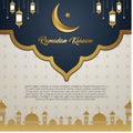 Ramadan Kareem luxury gold exclusive Invitation Card background