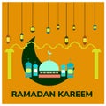 Ramadan kareem mubarak greeting cardbackground.