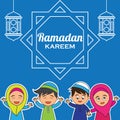 Ramadan kareem / mubarak, happy ramadan greeting design for Muslims holy month, vector illustration