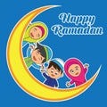 Ramadan kareem / mubarak, happy ramadan greeting design for Muslims holy month, vector illustration