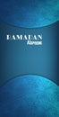 Ramadan kareem muslim religion holy month greeting card lettering flat Royalty Free Stock Photo