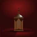 Ramadan Kareem realistic 3d lantern. Vector illustration