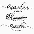 Ramadan Kareem. Set of modern calligraphy inscriptions