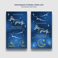 Ramadan kareem social media instagram stories template vector