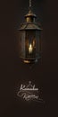 Ramadan Kareem Vertical Banner Design With 3D Render of Illuminated Arabic Lamp