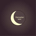 Ramadan Kerim, Eastern Arabic background with frame and white moon. Royalty Free Stock Photo